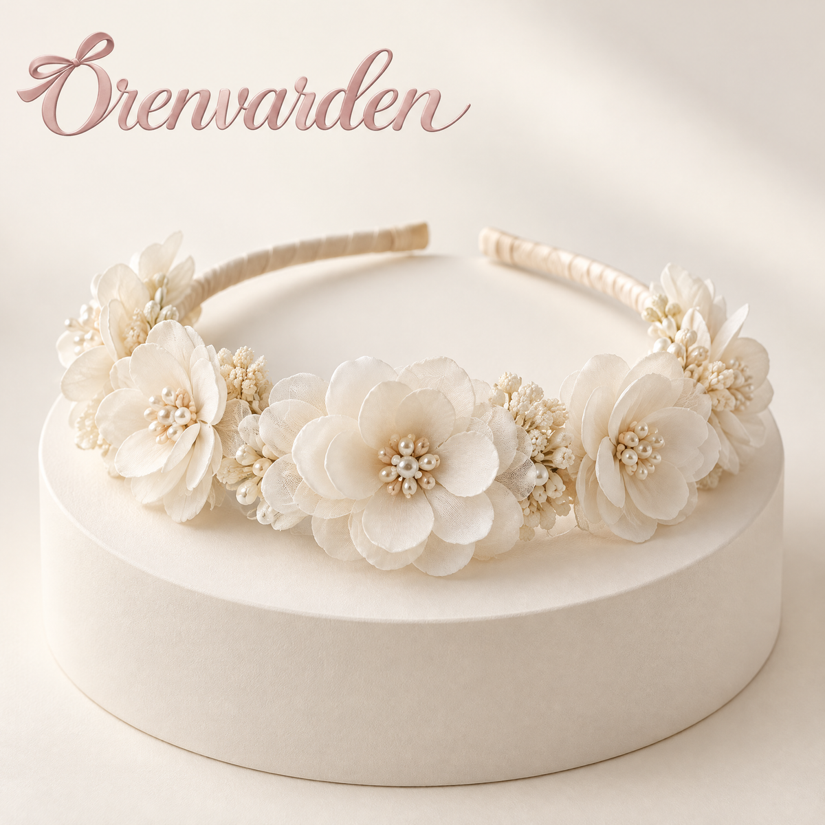 Orenvarden™ Ivory Blossom Pearl Headband