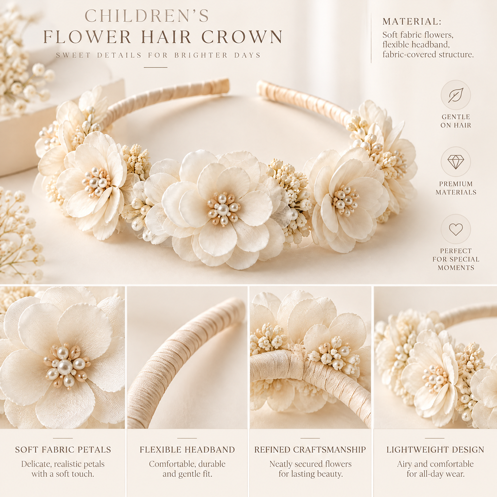 Orenvarden™ Ivory Blossom Pearl Headband
