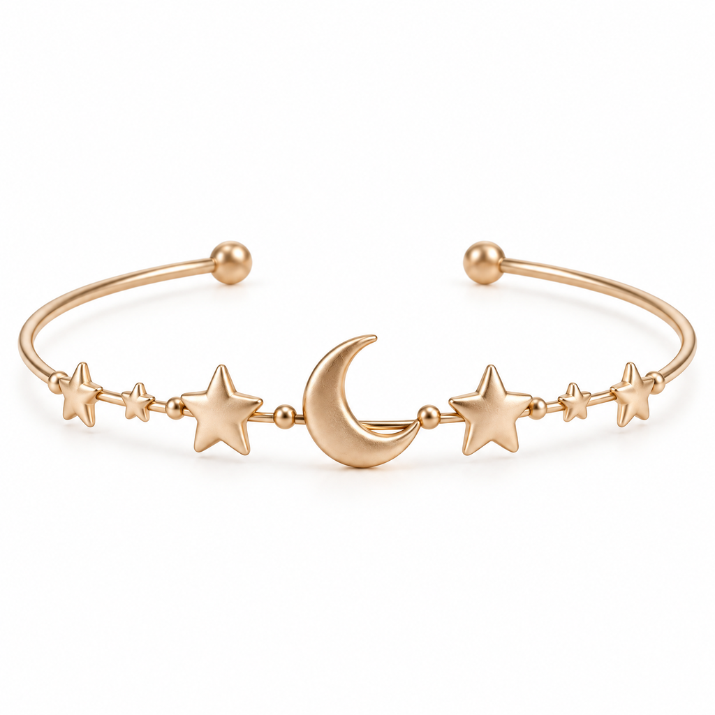 Orenvarden™ Celestial Moon & Star Cuff Bracelet