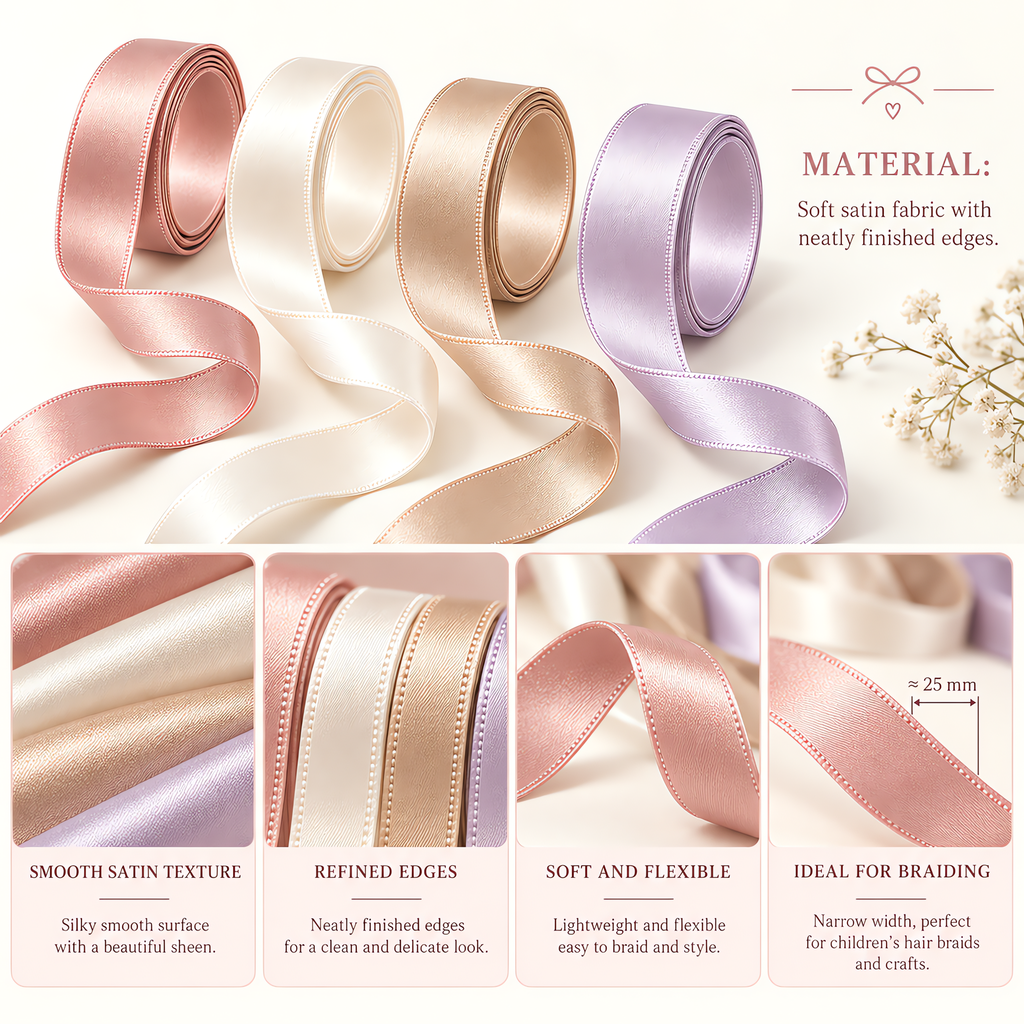Orenvarden™ Pastel Satin Ribbon Collection