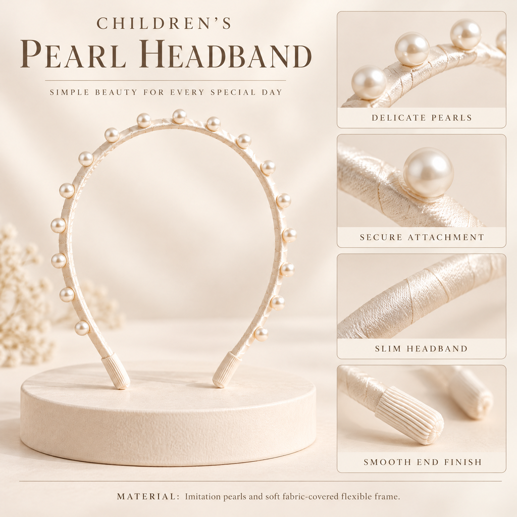 Orenvarden™ Pearl Accent Slim Headband