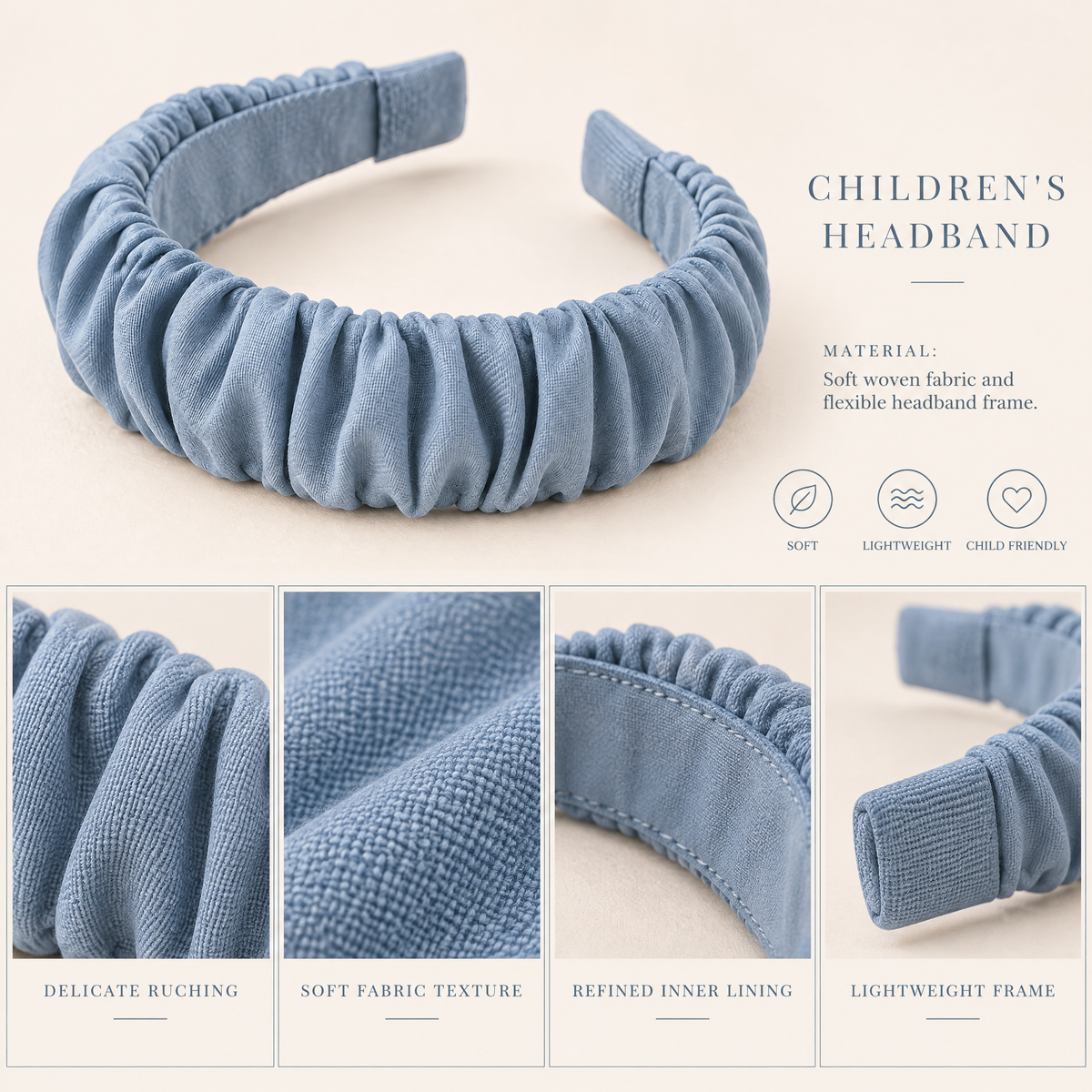 Orenvarden™ Ruched Fabric Headband