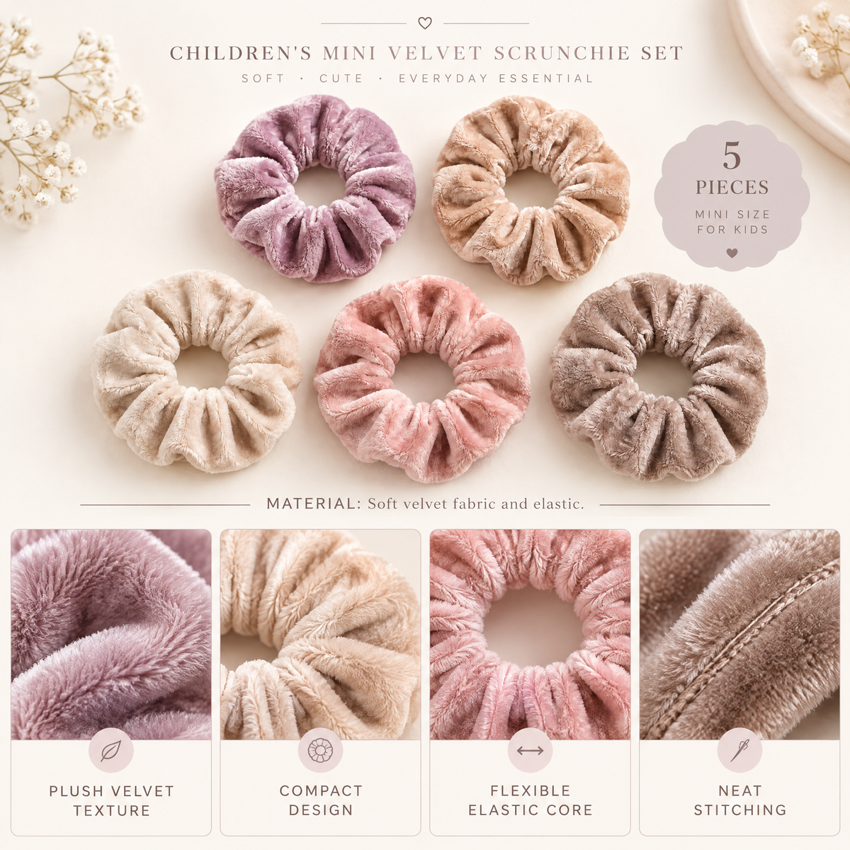 Orenvarden™ Soft Velvet Scrunchie Set