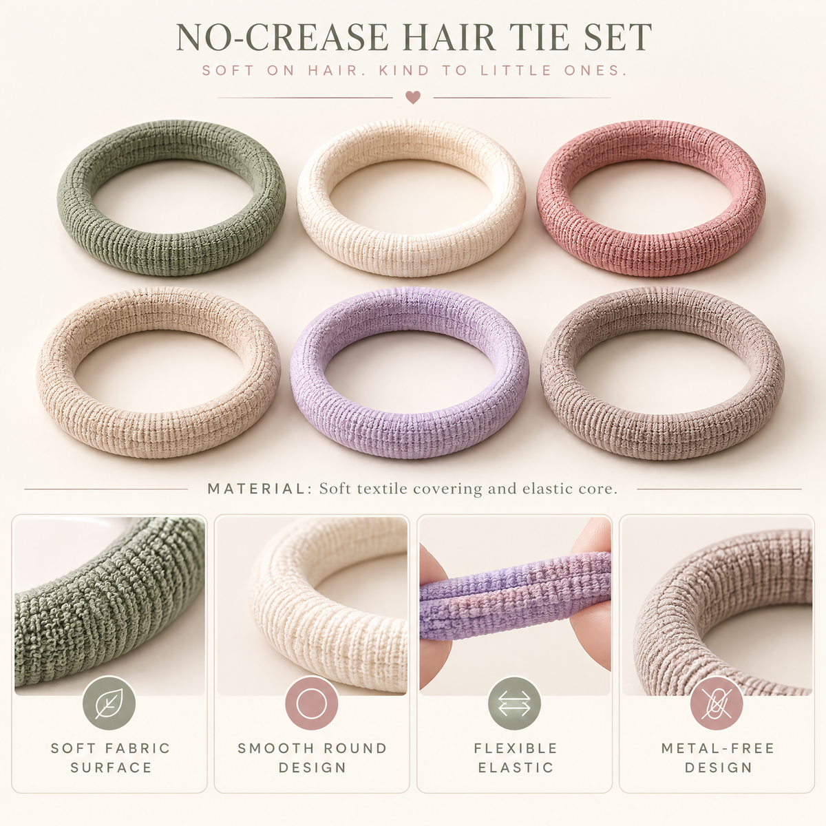 Orenvarden™ Soft Stretch Hair Tie Set